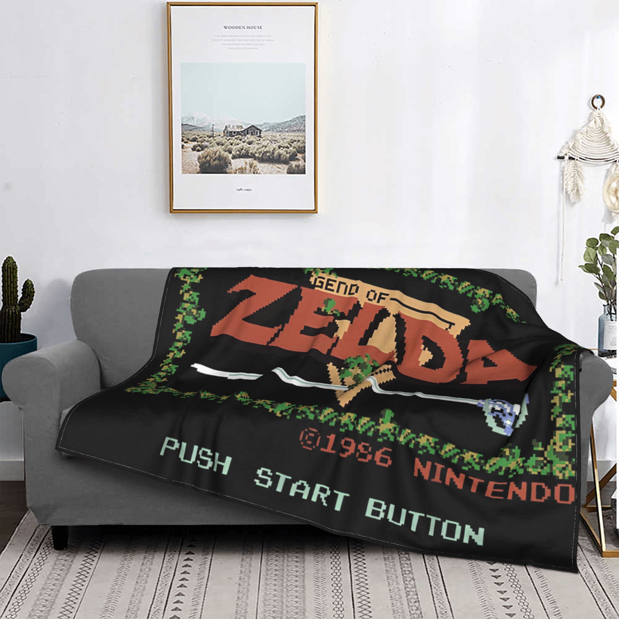 Retro Gaming Zelda - Z-Zelda Legends Flanel Battaniye Klasik NES