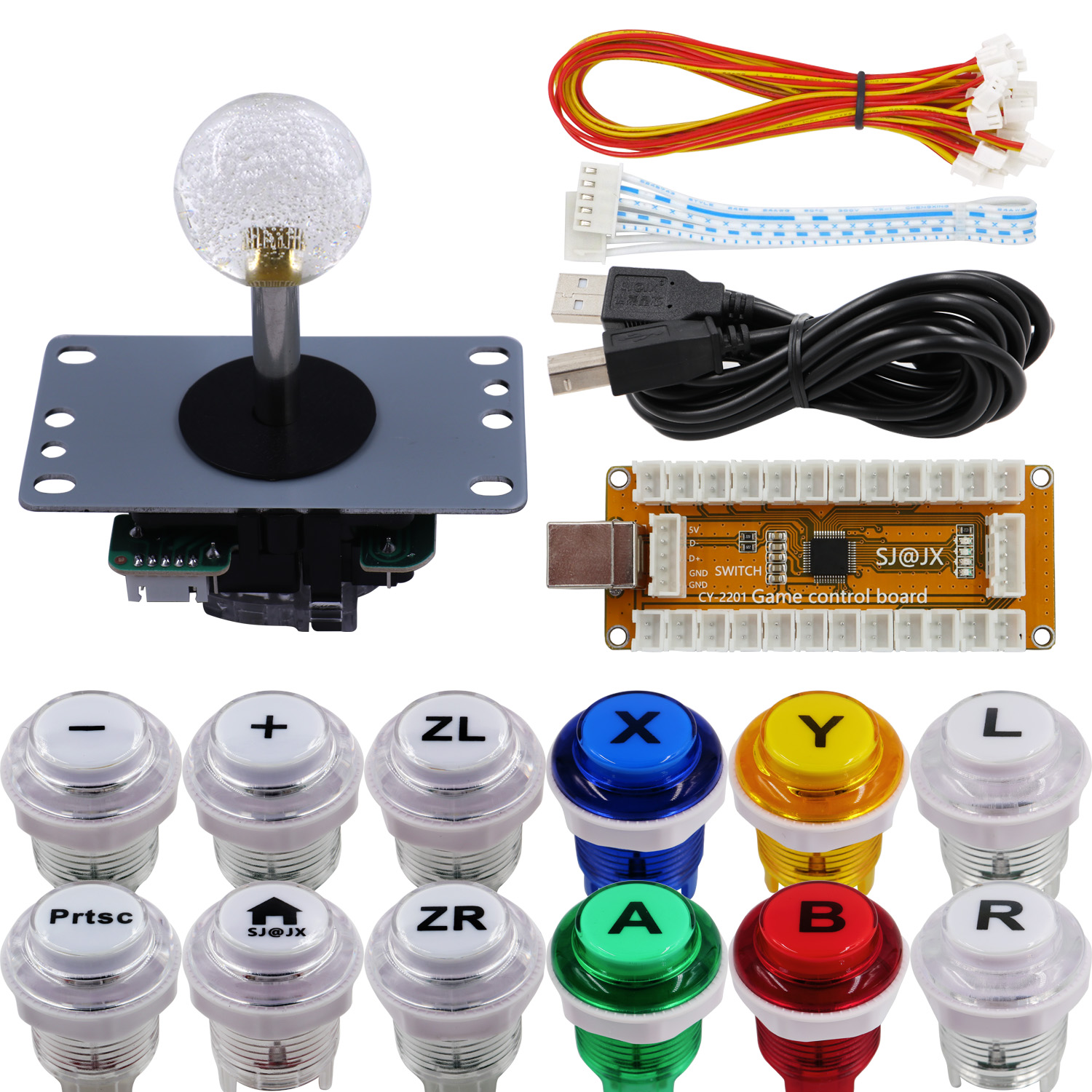 Arcade Button Kit - SJ@JX Arcade Oyun Denetleyicisi USB Kodlayıcı