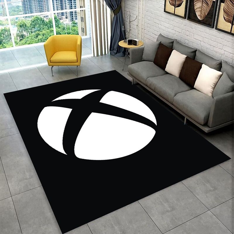 Retro Gaming Rug - Retro Xbox Gaming Gamer Logo Halı