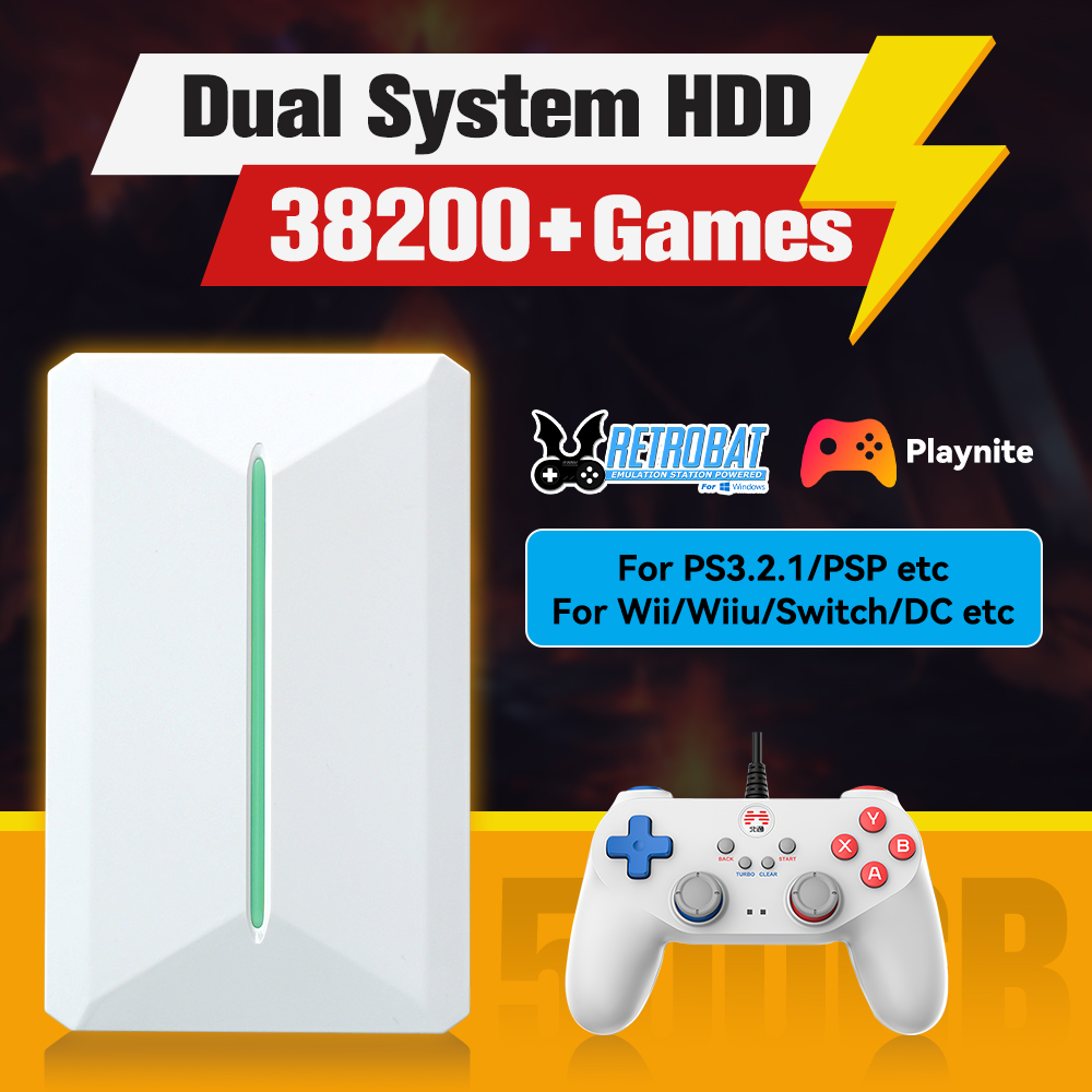 Retro Gaming App - Retrobat&Playnite Sistemi HDD Retro Oyun Konsolu