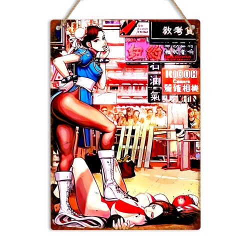Retro Gaming Us - Chun Li Retro Oyun Metal Duvar