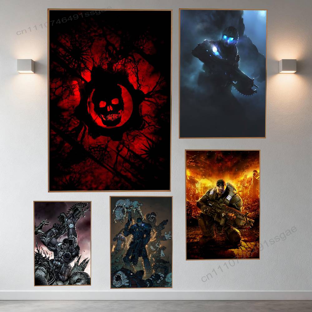 Retro Gaming Aesthetic - Oyun G-Gears of W-War Posteri Retro