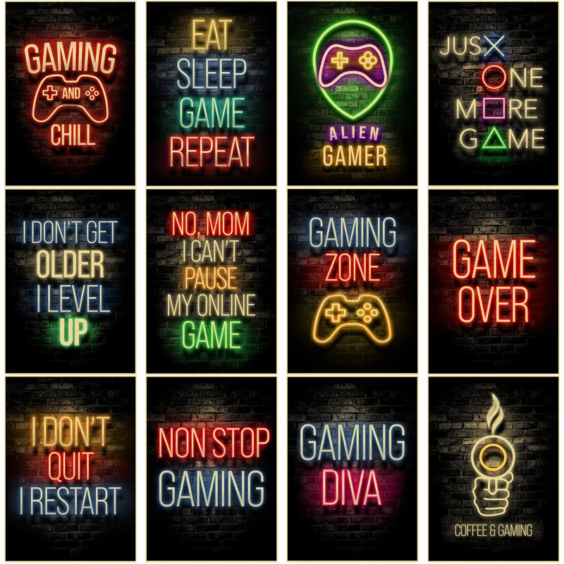 Retro Gaming Wallpaper - Oyun Posterleri Oyun Retro Kraft Kağıt