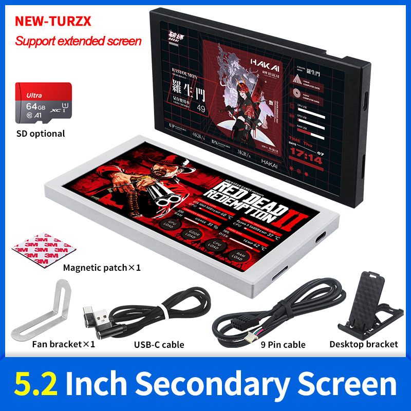 Retro Gaming Monitor - Yeni 5.2 İnç IPS Tip C
