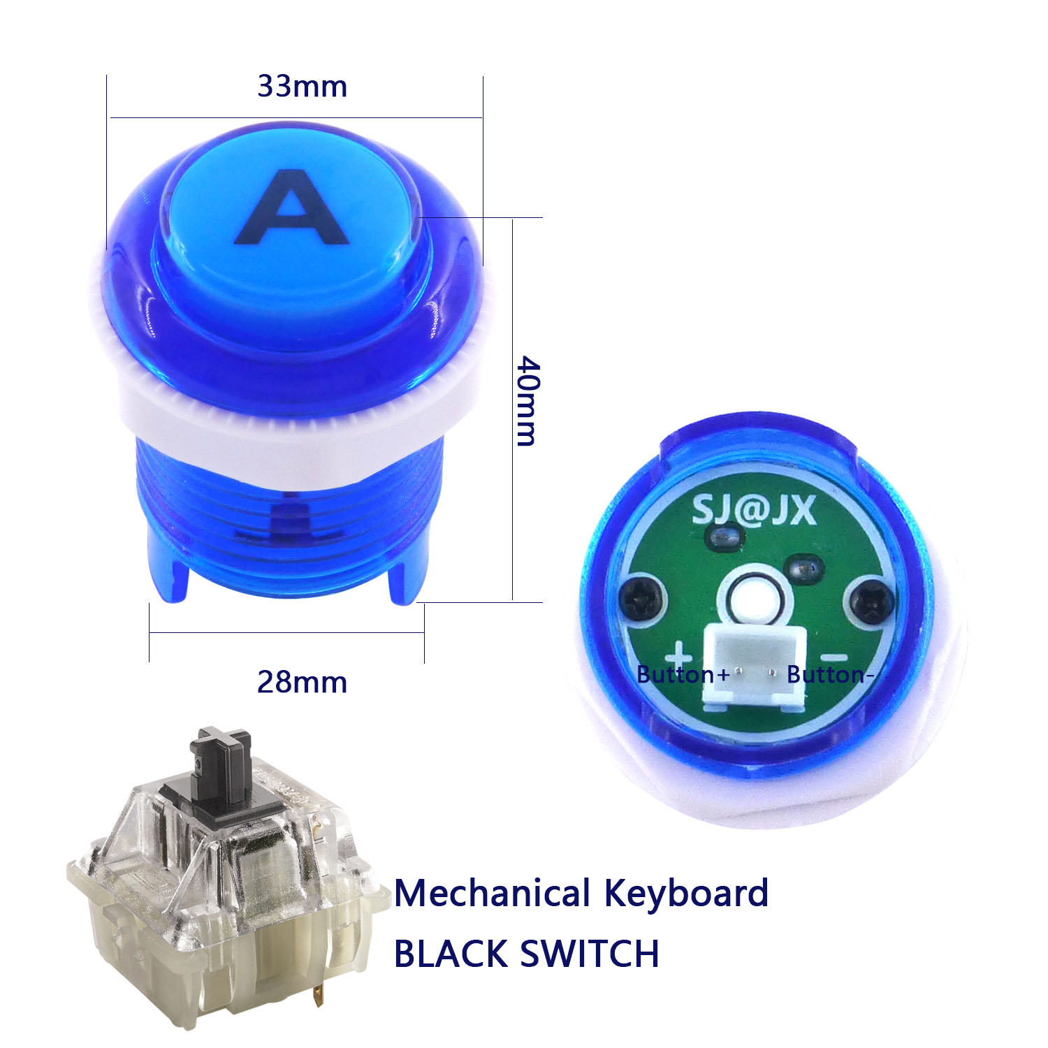 SJ @ JX Arcade düğmesi LED DIY - Arcade Button Kit incelemesi ve fiyatı