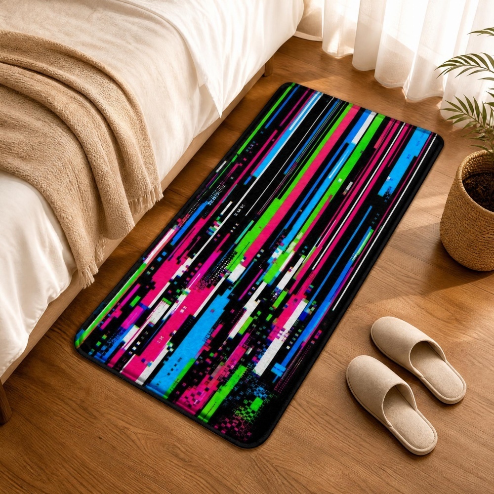 Siberpunk Glitch Renkli Dikey  - Retro Gaming Rug incelemesi ve fiyatı