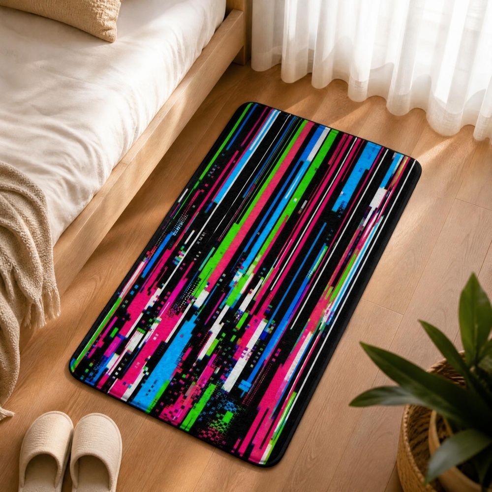 Siberpunk Glitch Renkli Dikey  - Retro Gaming Rug incelemesi ve fiyatı