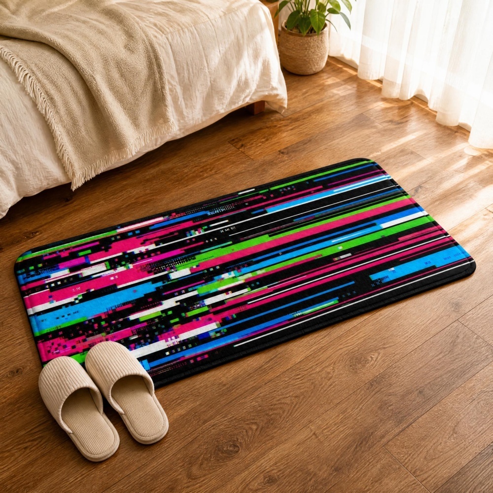 Siberpunk Glitch Renkli Dikey  - Retro Gaming Rug incelemesi ve fiyatı