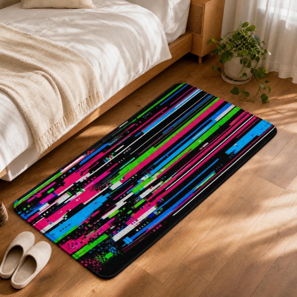 Siberpunk Glitch Renkli Dikey  - Retro Gaming Rug incelemesi ve fiyatı