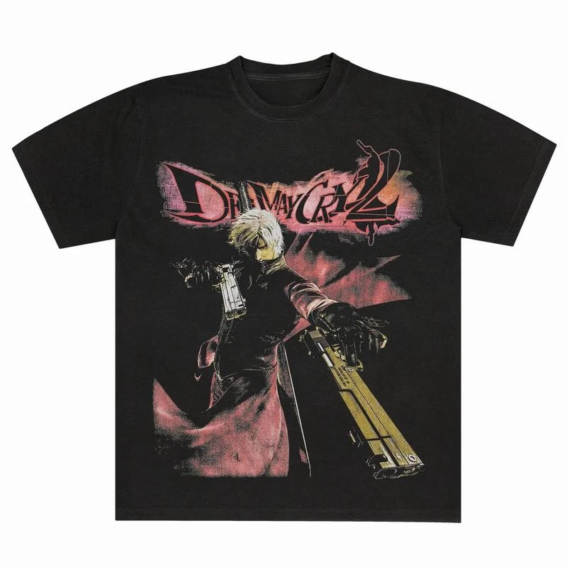 Devil May Cry 2 Dante T-shirt  - Retro Gaming Aesthetic incelemesi ve fiyatı